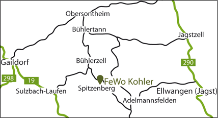Karte FeWo Kohler